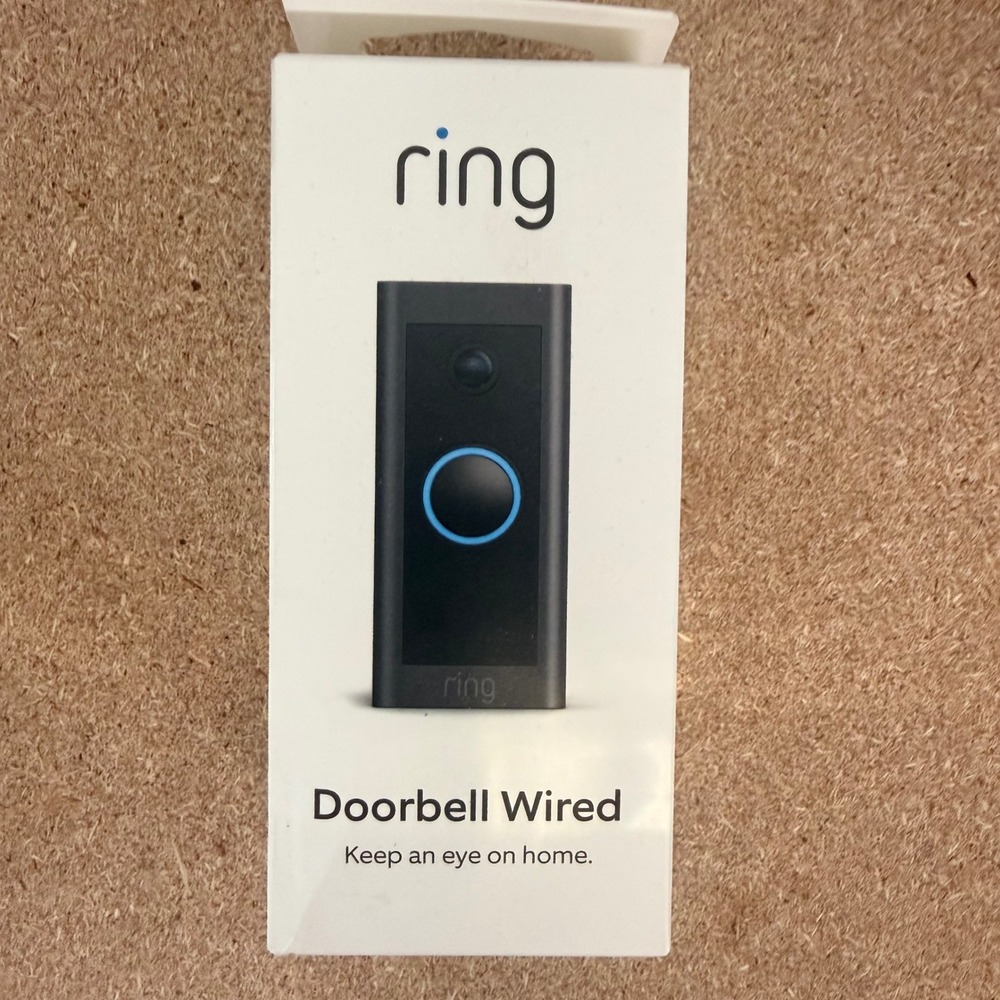 Ring Video Doorbell Wired 1080p HD Video Two-Way Talk Black Smart Home Security